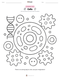 Cells coloring page for kids