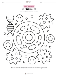 Pagina da colorare di Cellule per bambini