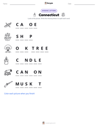 Connecticut printable worksheet preview