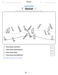 Clarinet printable worksheet preview