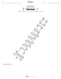 Clarinet printable worksheet preview