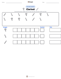 Clarinet printable worksheet preview