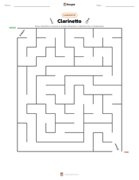 Anteprima della scheda stampabile di Clarinetto