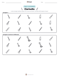 Anteprima della scheda stampabile di Clarinetto