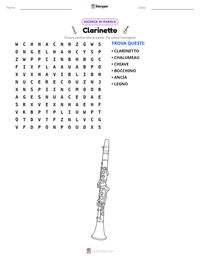 Anteprima della scheda stampabile di Clarinetto