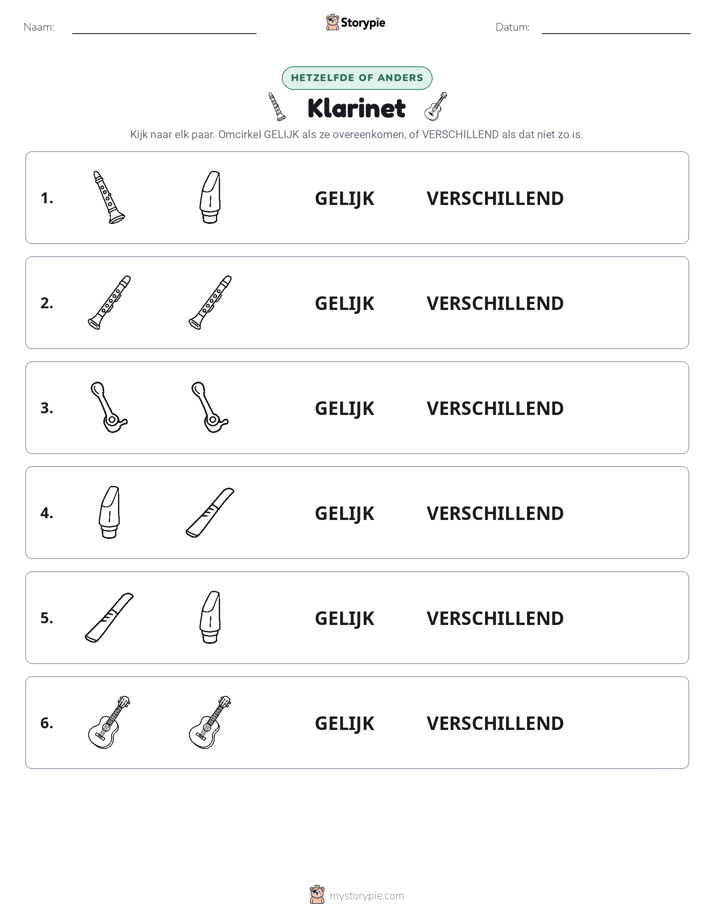 Zelfde of Verschillend