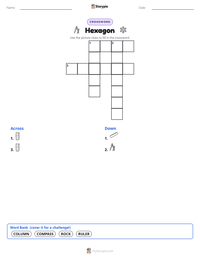 Hexagon printable worksheet preview
