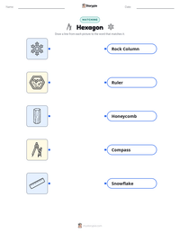 Hexagon printable worksheet for kids