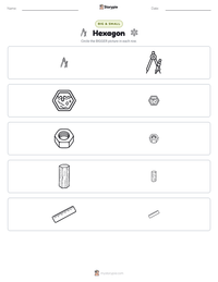 Hexagon printable worksheet preview