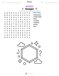 Hexagon printable worksheet preview