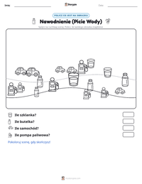 Podgląd drukowalnego arkusza ćwiczeń Nawodnienie (Picie Wody)