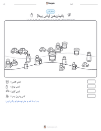 ہائیڈریشن (پانی پینا) پرنٹ کرنے کے قابل ورکشیٹ کا پیش نظارہ