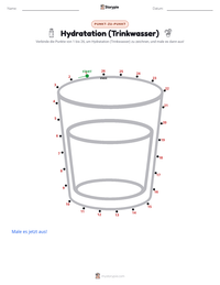 Hydratation (Trinkwasser) druckbare Arbeitsblatt Vorschau