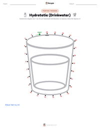 Hydratatie (Drinkwater) afdrukbare werkblad voorbeeld