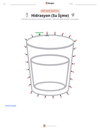 Hidrasyon (Su İçme) yazdırılabilir çalışma sayfası önizlemesi
