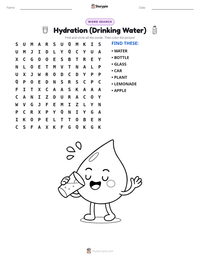 Hydration (Drinking Water) printable worksheet preview