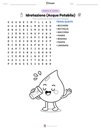 Anteprima della scheda stampabile di Idratazione (Acqua Potabile)