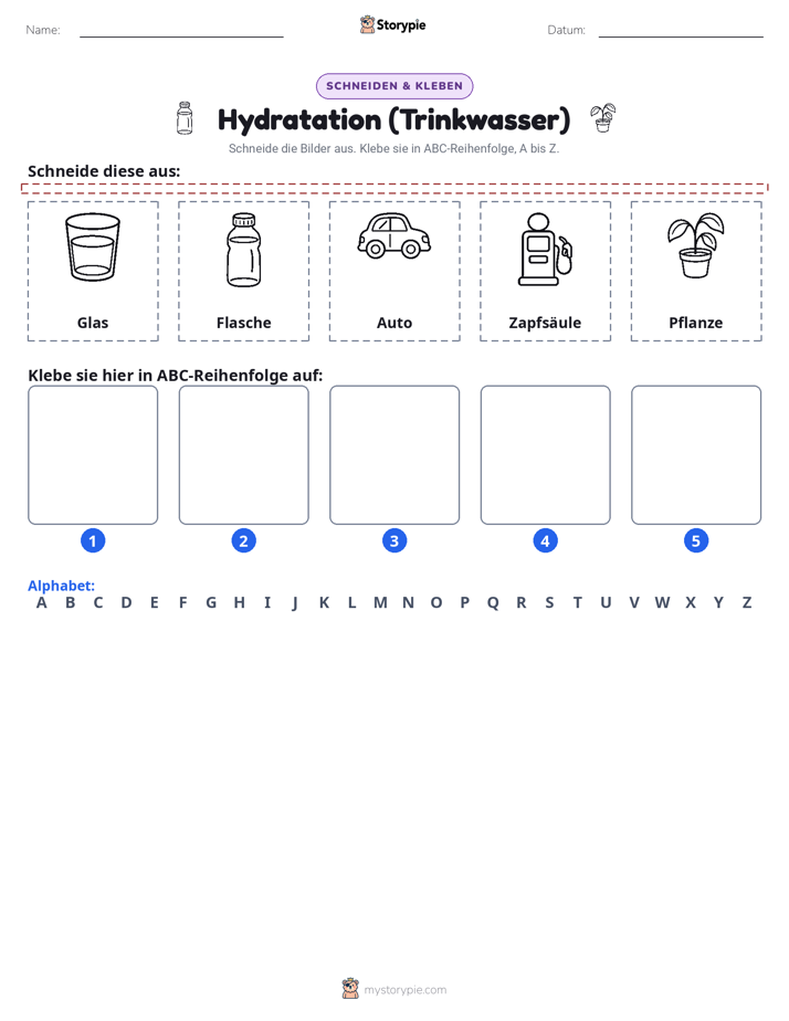 Schneiden & Einfügen Alphabet