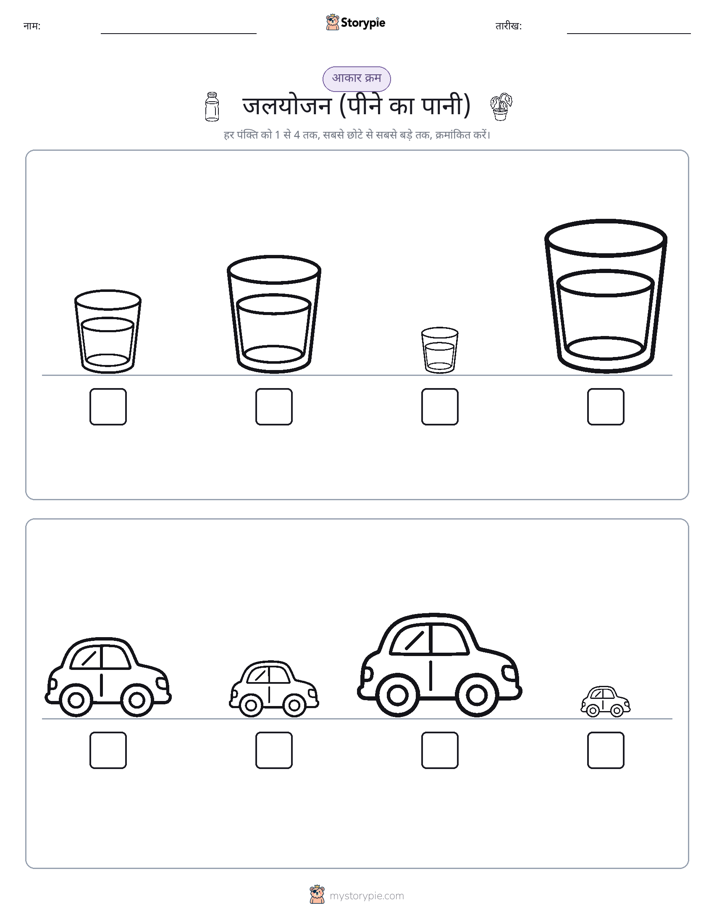 आकार क्रम