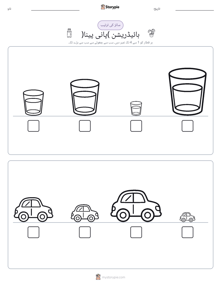 سائز کی ترتیب