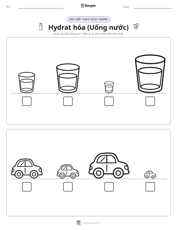 Thứ Tự Kích Thước