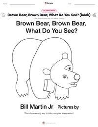 Brown Bear, Brown Bear, What Do You See? (book) coloring page for kids