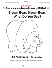 Pagina da colorare di Orso bruno, orso bruno, che cosa vedi? (libro) per bambini