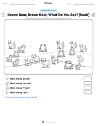 Brown Bear, Brown Bear, What Do You See? (book) printable worksheet preview