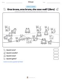 Anteprima della scheda stampabile di Orso bruno, orso bruno, che cosa vedi? (libro)