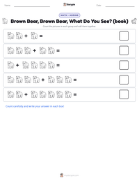 Brown Bear, Brown Bear, What Do You See? (book) printable worksheet preview