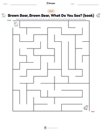 Brown Bear, Brown Bear, What Do You See? (book) printable worksheet preview