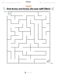 Anteprima della scheda stampabile di Orso bruno, orso bruno, che cosa vedi? (libro)