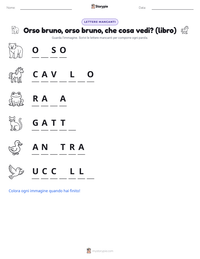 Anteprima della scheda stampabile di Orso bruno, orso bruno, che cosa vedi? (libro)
