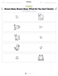 Brown Bear, Brown Bear, What Do You See? (book) printable worksheet preview