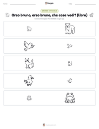 Anteprima della scheda stampabile di Orso bruno, orso bruno, che cosa vedi? (libro)