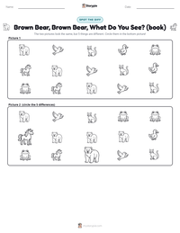 Brown Bear, Brown Bear, What Do You See? (book) printable worksheet preview