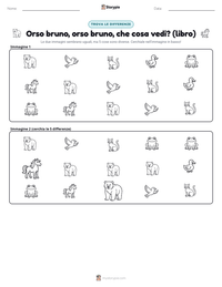 Anteprima della scheda stampabile di Orso bruno, orso bruno, che cosa vedi? (libro)