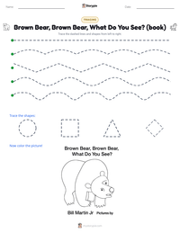 Brown Bear, Brown Bear, What Do You See? (book) printable worksheet preview