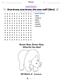 Anteprima della scheda stampabile di Orso bruno, orso bruno, che cosa vedi? (libro)