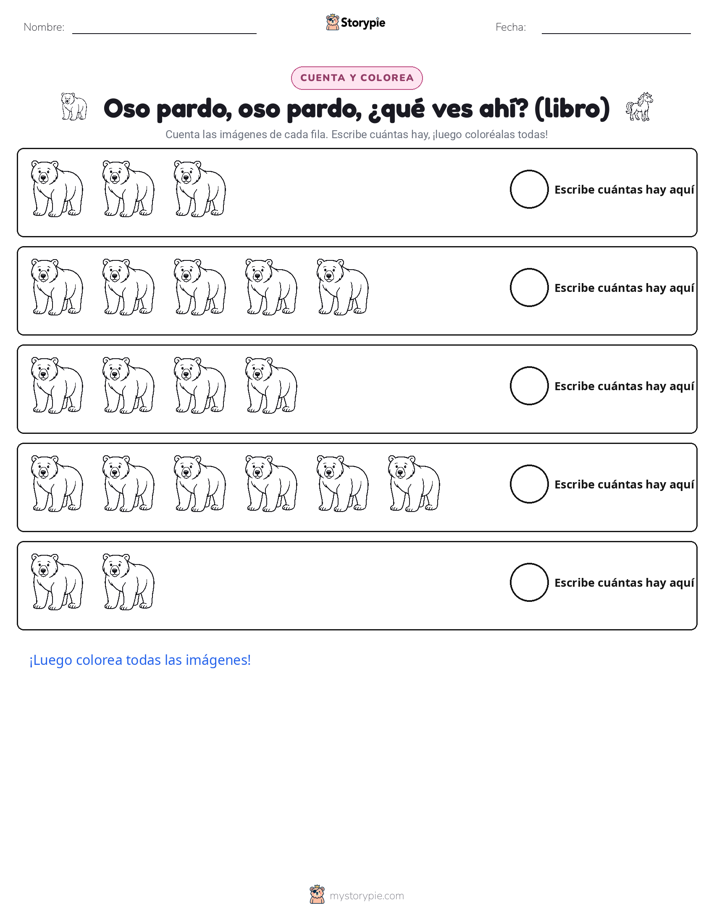 Contar y Colorear