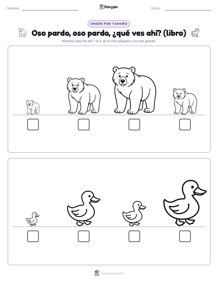 Orden de Tamaños