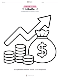 Vista previa de la hoja de trabajo imprimible de Inflación