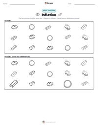Inflation printable worksheet preview