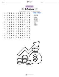 Inflation printable worksheet preview