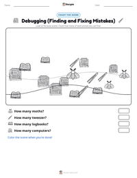 Debugging (Finding and Fixing Mistakes) printable worksheet preview