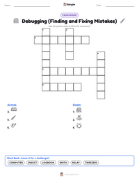 Debugging (Finding and Fixing Mistakes) printable worksheet preview