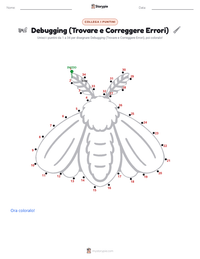 Anteprima della scheda stampabile di Debugging (Trovare e Correggere Errori)