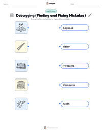 Debugging (Finding and Fixing Mistakes) printable worksheet for kids