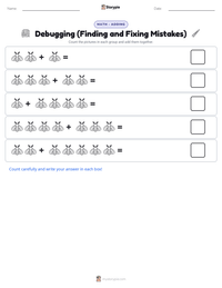 Debugging (Finding and Fixing Mistakes) printable worksheet preview