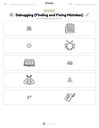 Debugging (Finding and Fixing Mistakes) printable worksheet preview